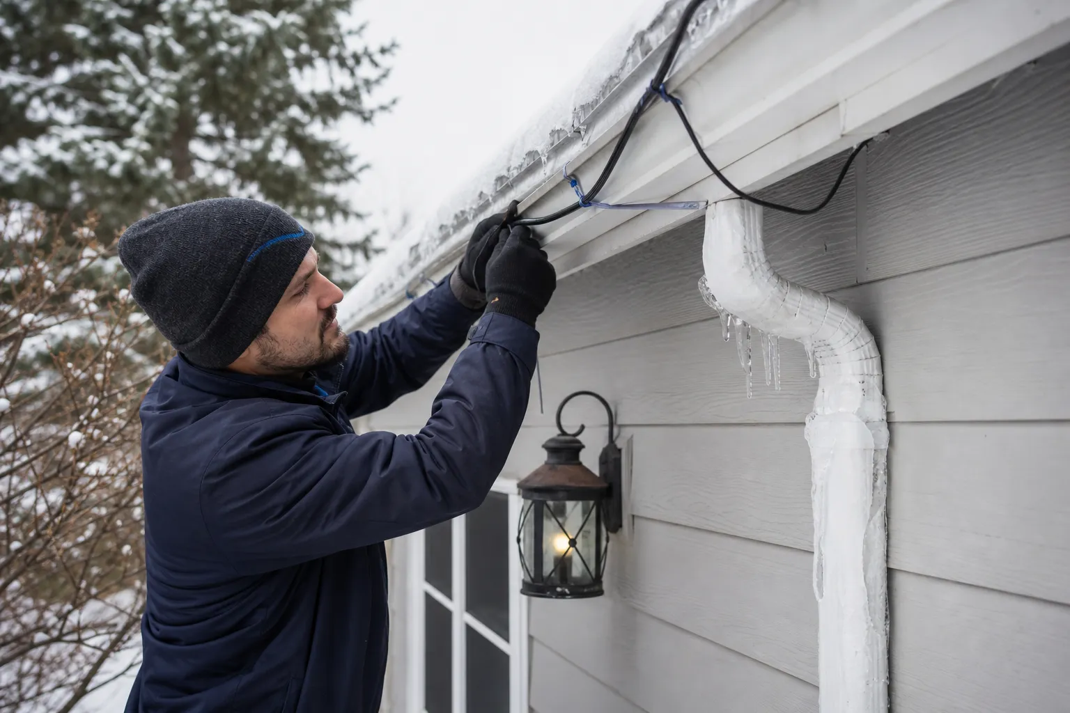 Help for frozen downspouts