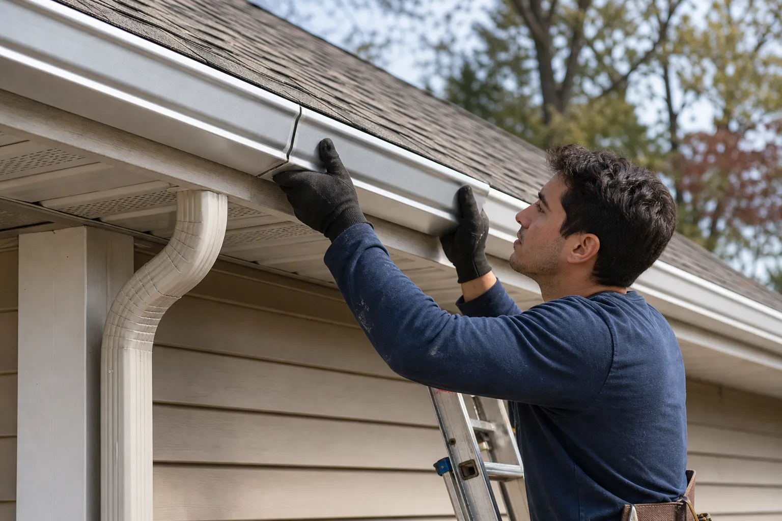Sectional gutters that restore drainage