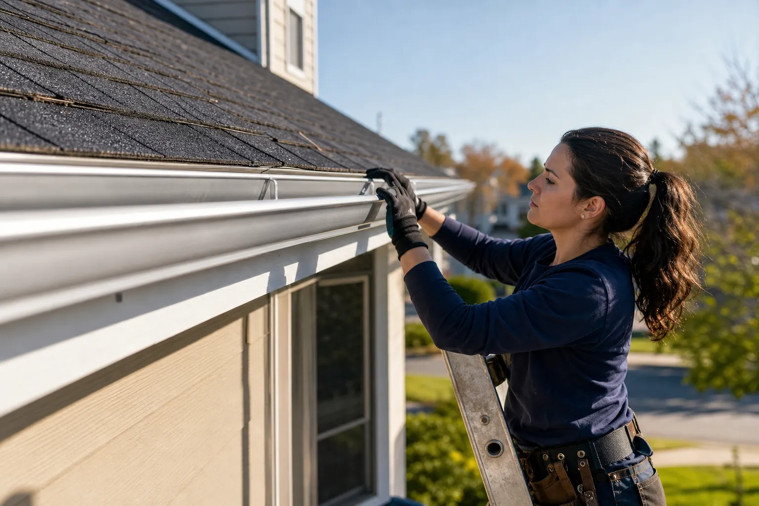 Seamless aluminum gutters