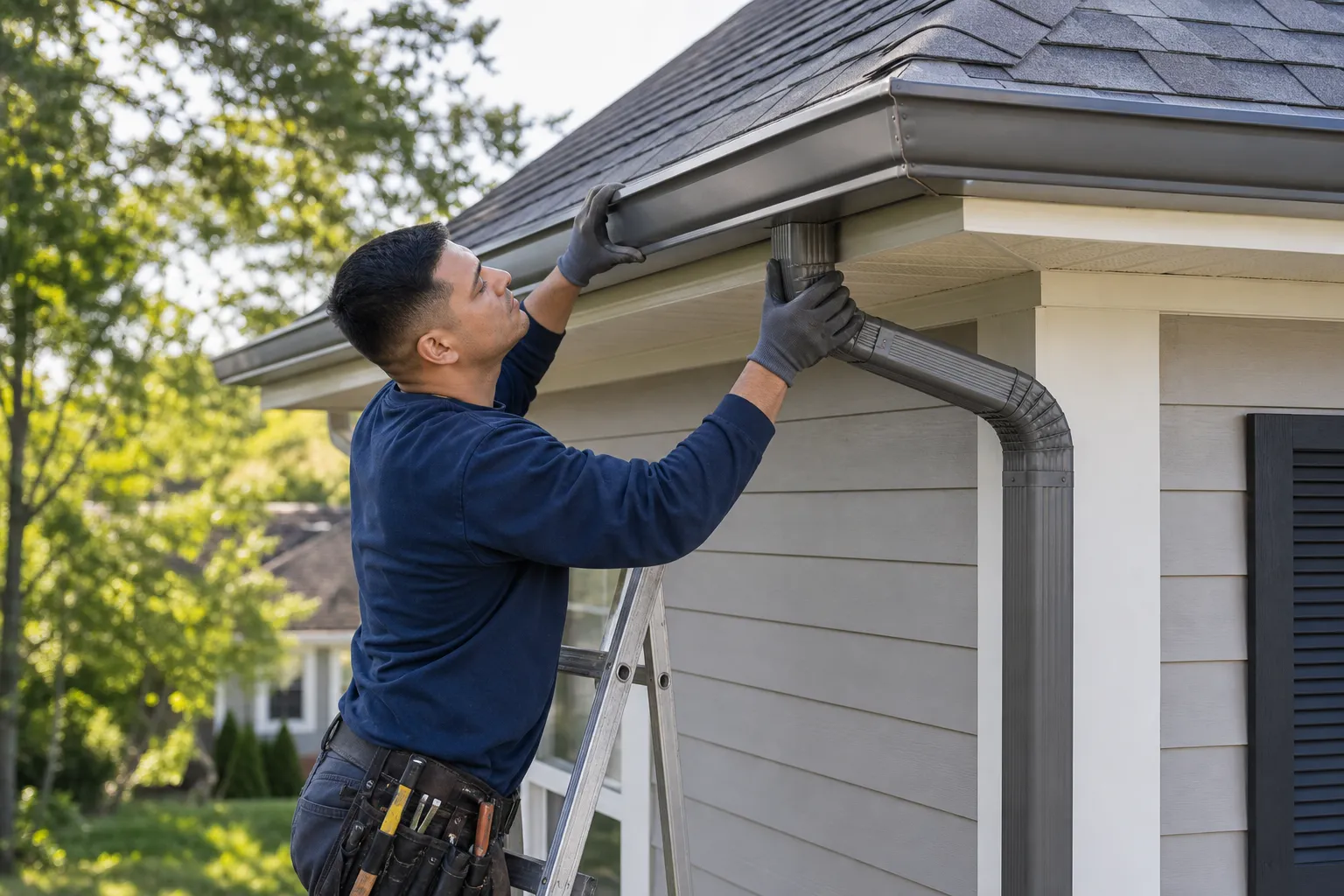 Gutter and downspout replacement