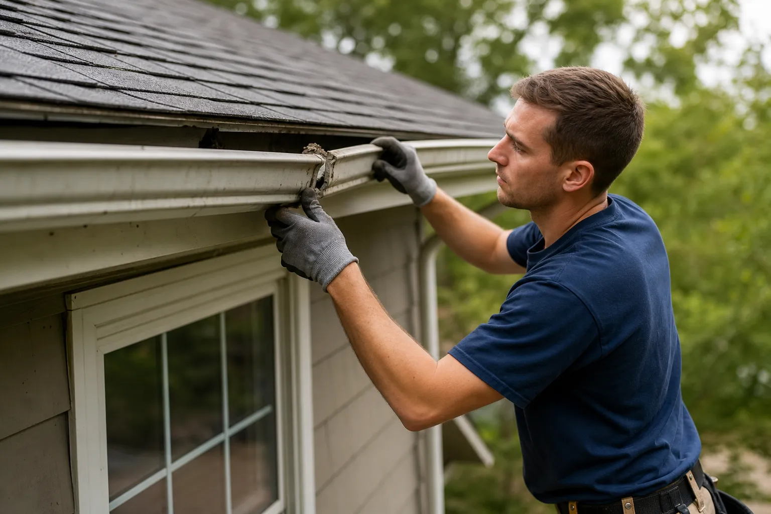 Fix sagging gutters before damage spreads