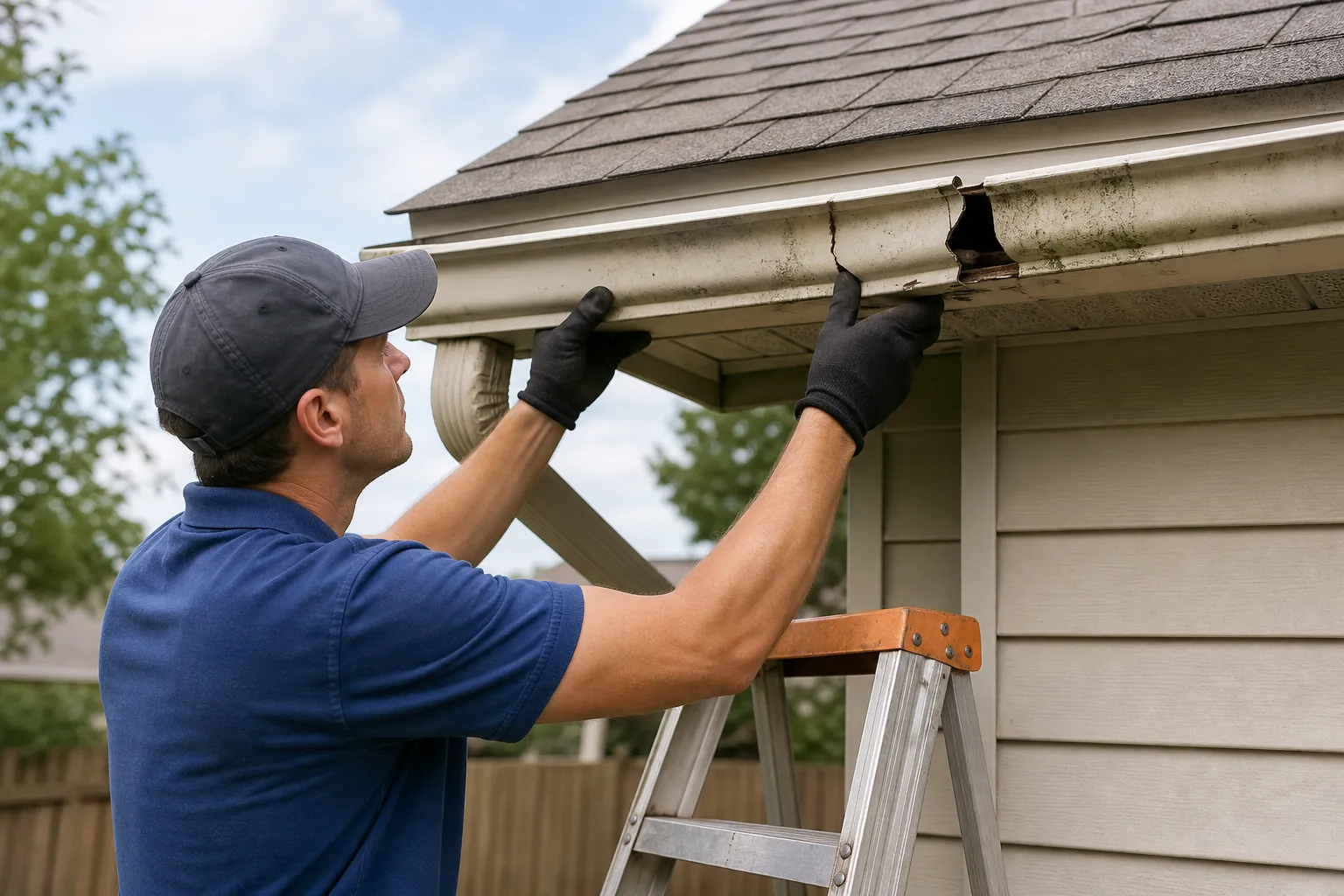 Cracked gutters