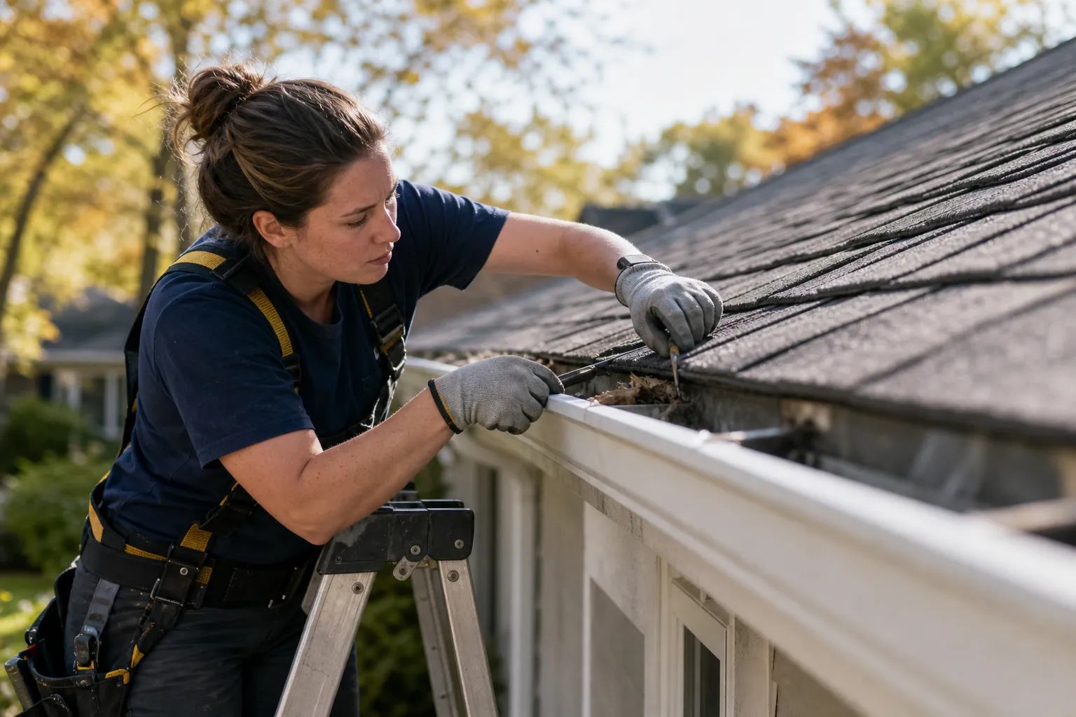 Gutter leak repair