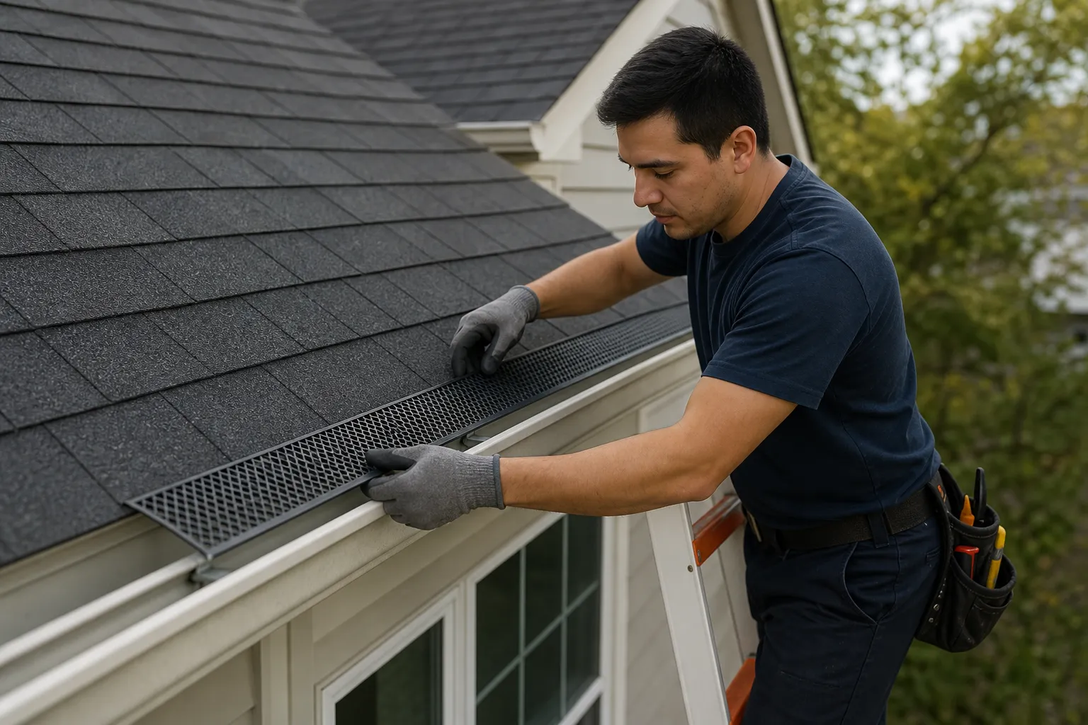 Screen guards that cut down on gutter clogs