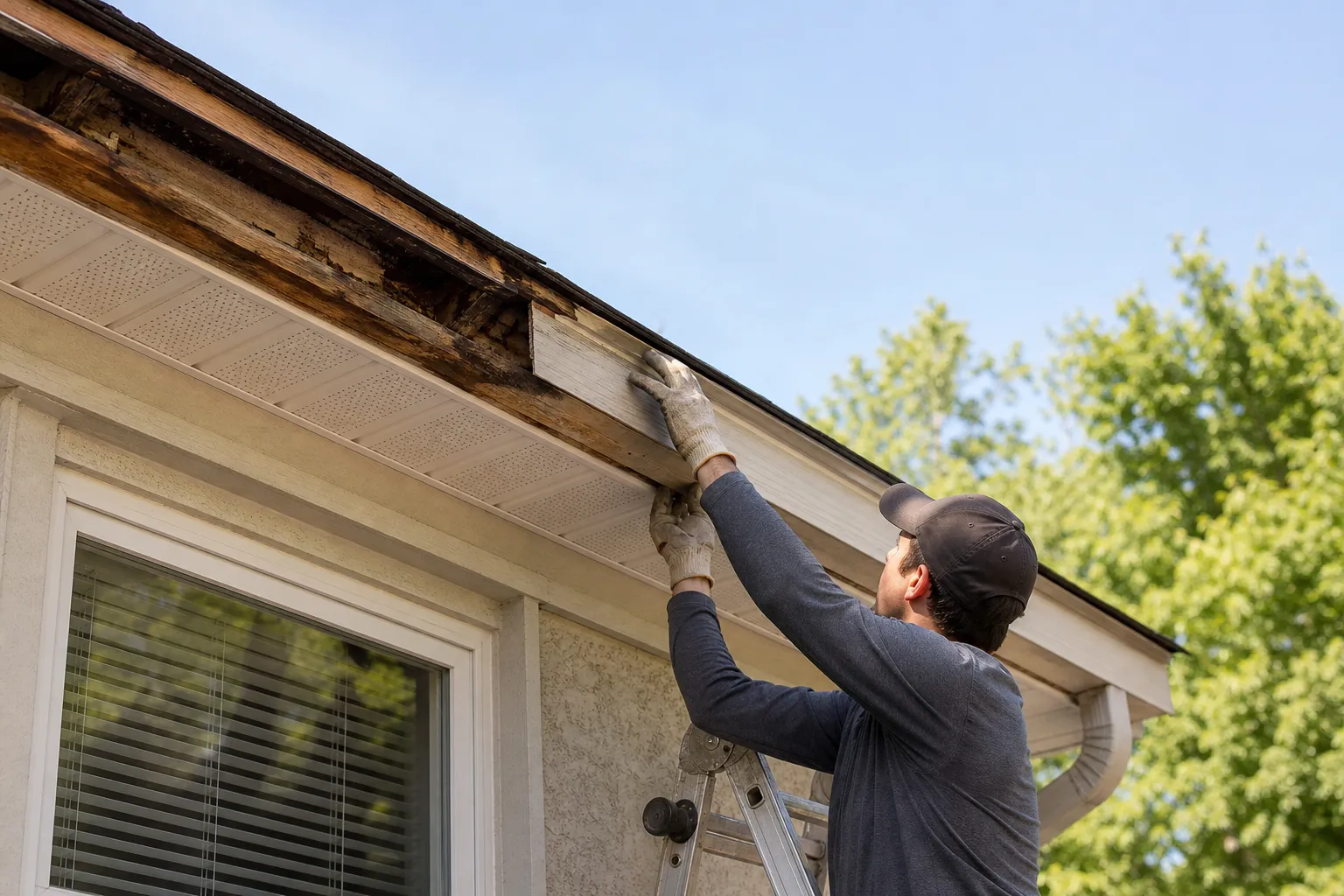 Replace failing fascia before gutters pull away