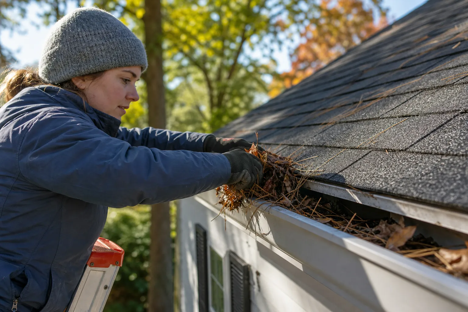 Seasonal gutter cleaning
