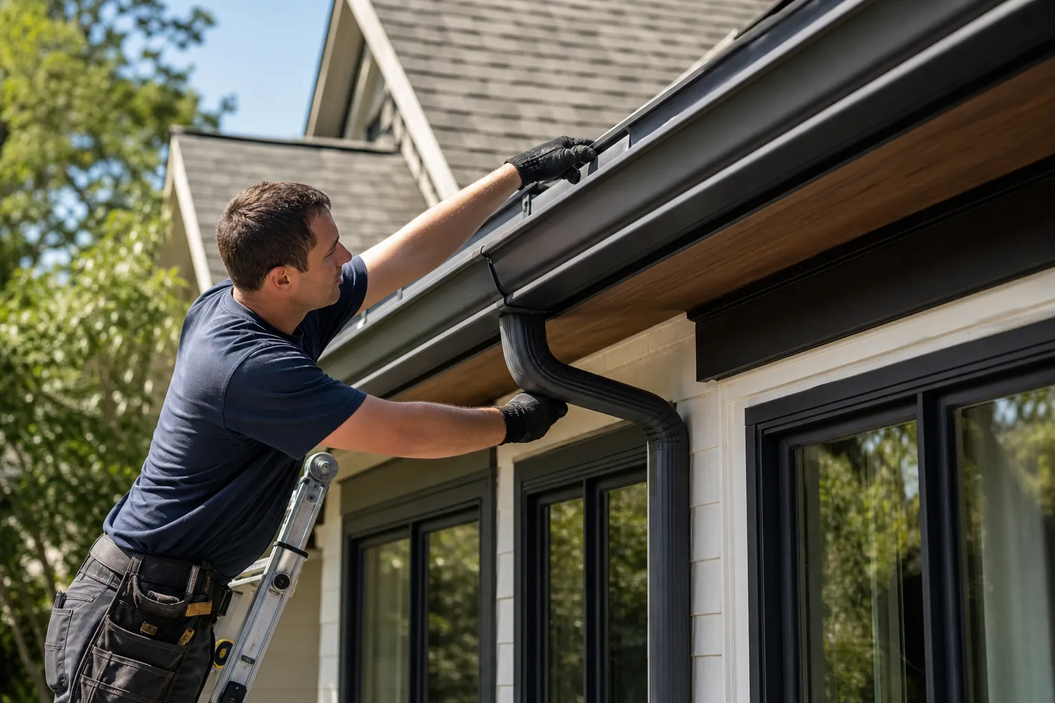 Steel gutters that cut down seam problems