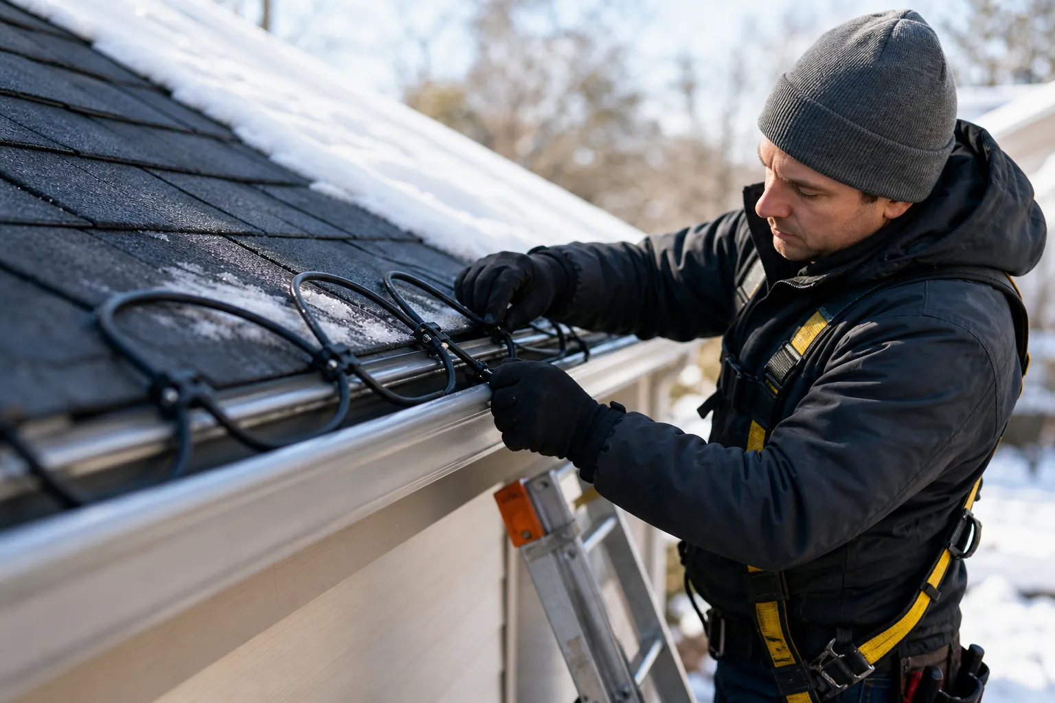 Heat cable installation
