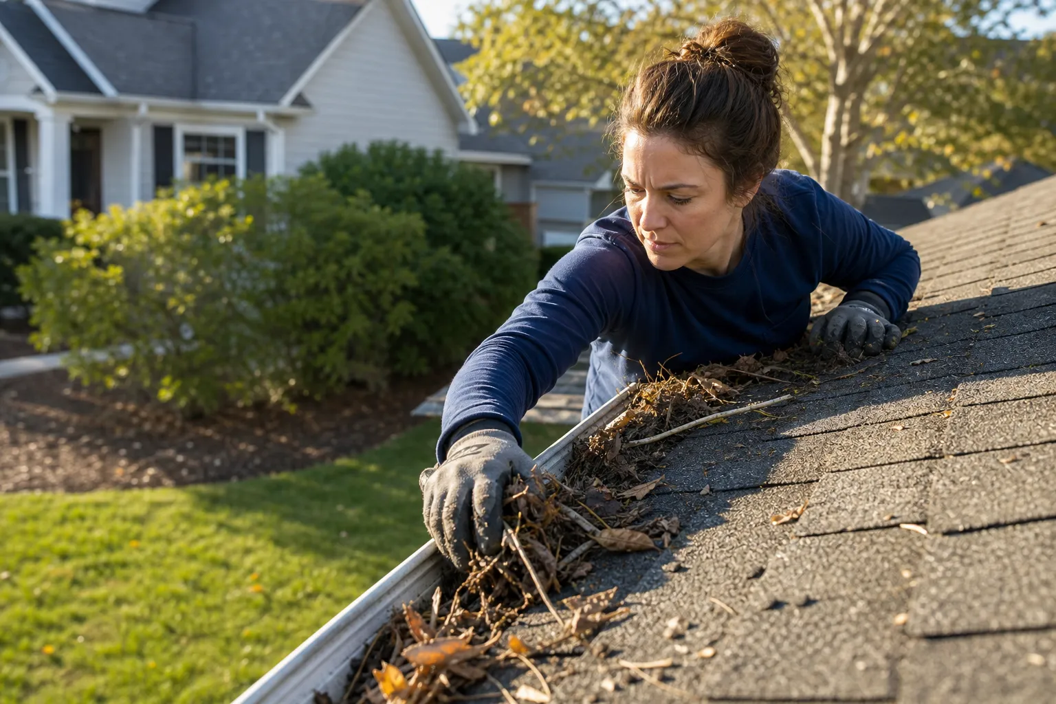 Clear roofline cleanup for smoother drainage