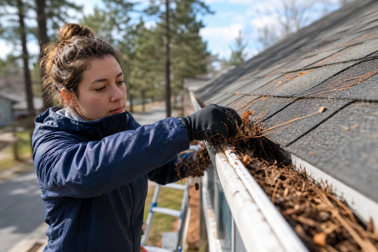 Seasonal cleaning that stops gutter problems