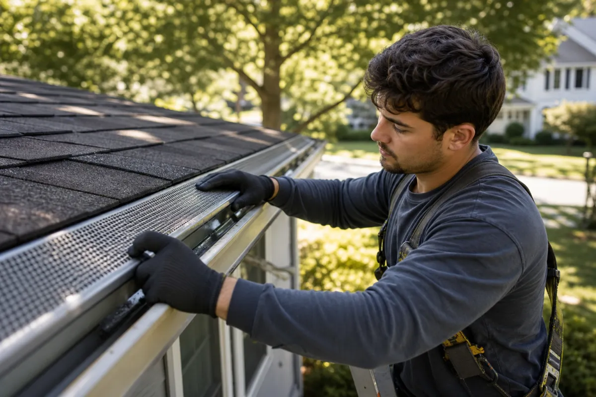 Stop clogs with gutter guard installation