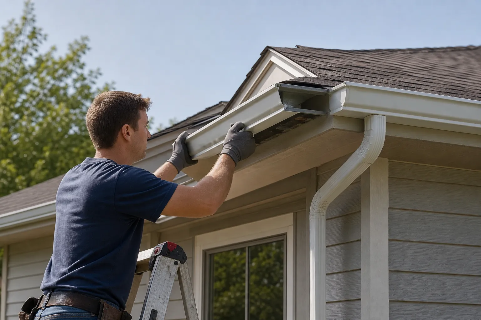 Partial gutter replacement