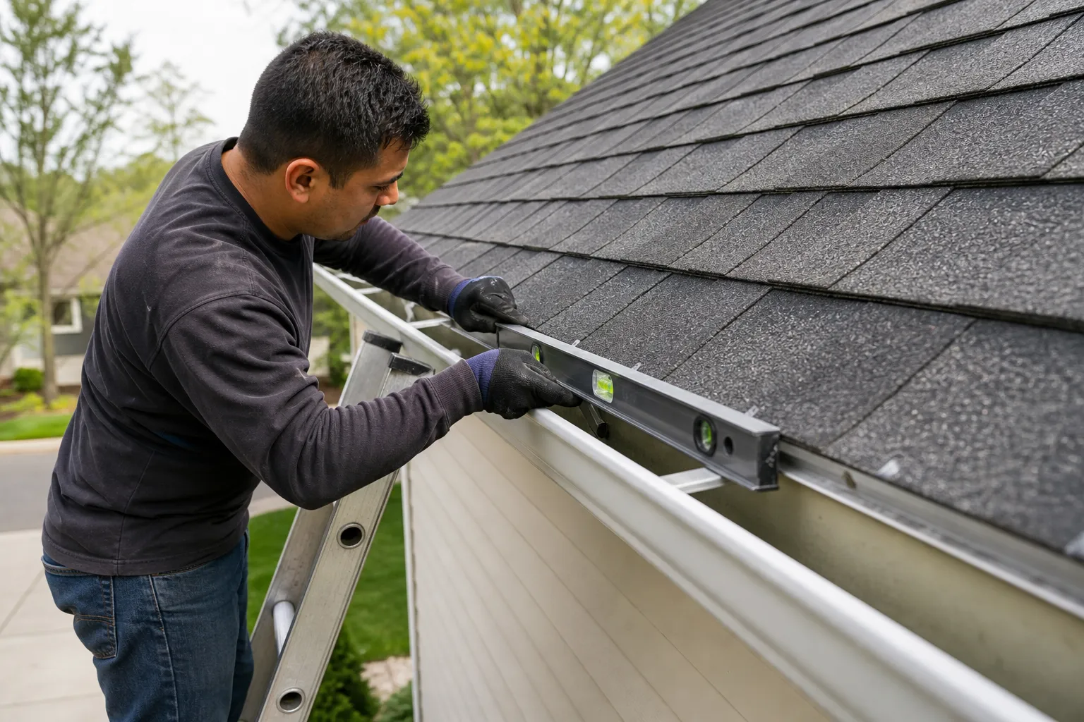 Gutter re-sloping