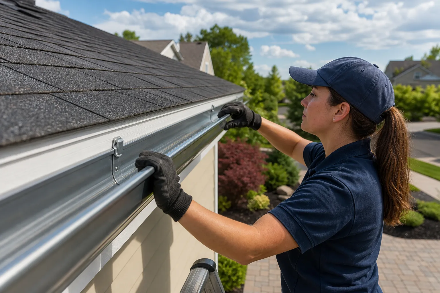 Seamless steel gutters