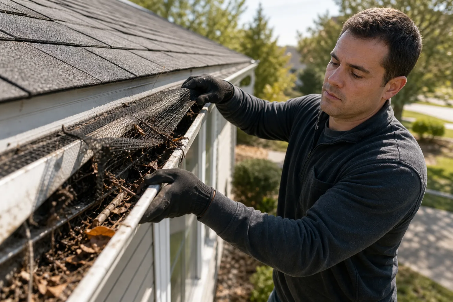Damaged gutter guards