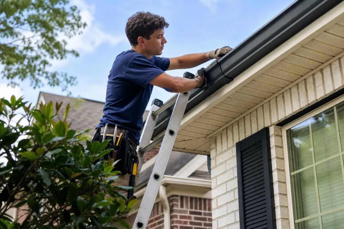 New gutters that fix drainage fast