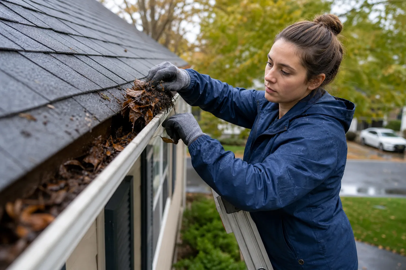 Clogged gutters